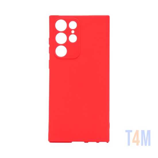 Capa de Silicone para Samsung Galaxy S22 Ultra Vermelho